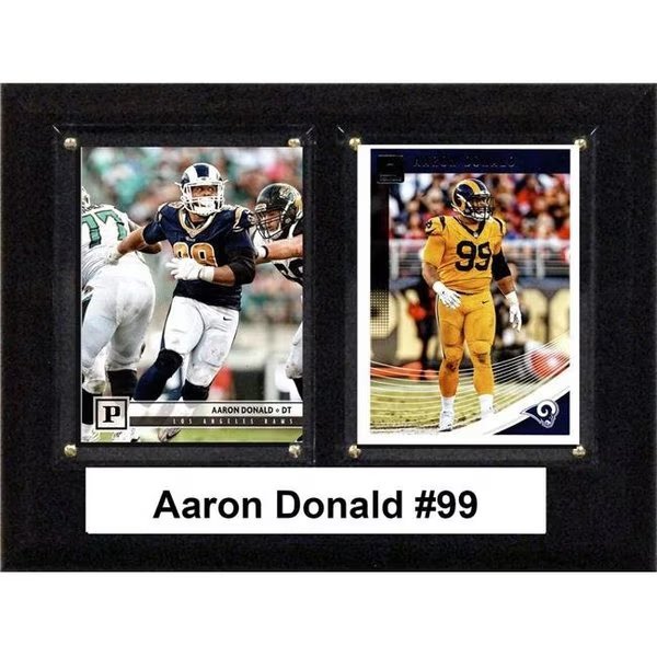 C&I Collectables 68DONALD 6 x 8 in. NFL Aaron Donald Los Angeles Rams Two Card Plaque, Williams & Son Saw & Supply, Mfr#: 68DONALD